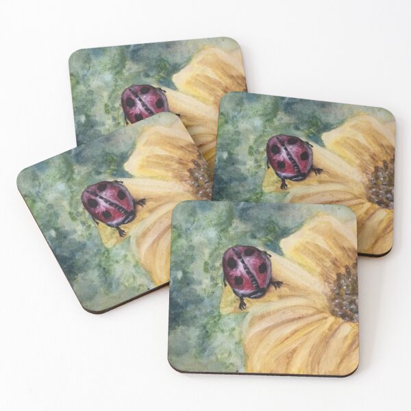 Item preview, Sunflower With Ladybug designed and sold by Sue Demczyna.