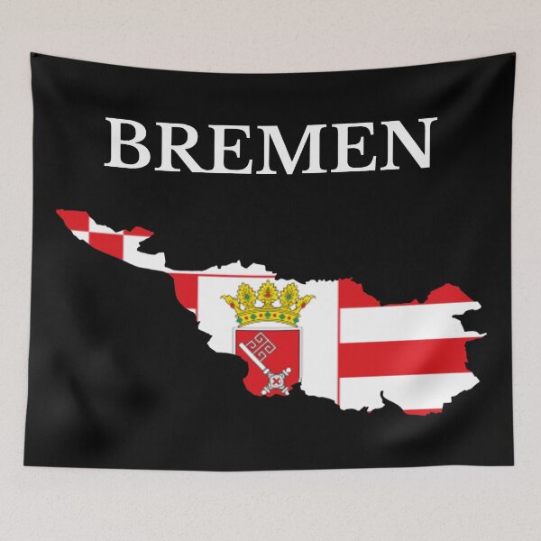 Item preview, Bremen Map Flag, Germany designed and sold by marosharaf.
