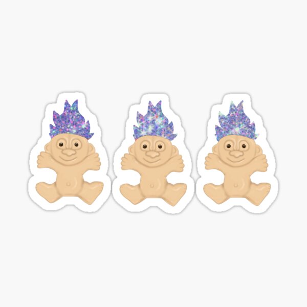 Glitter Lucky Trolls Pack Sticker By Bianusiek Redbubble 