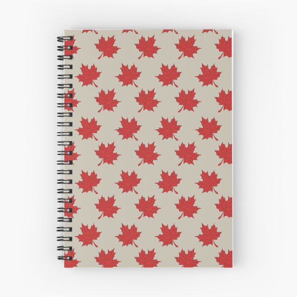 Item preview, Geometric pattern of red maple leaves on a light colored background designed and sold by Department61.