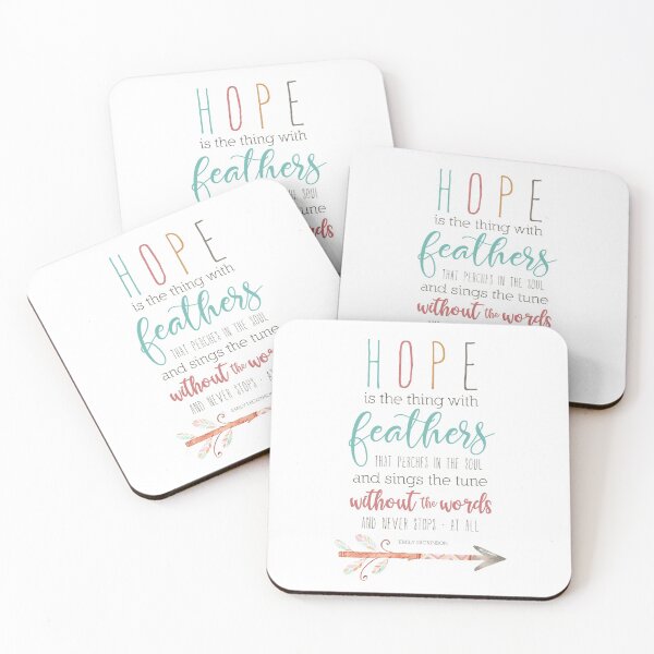 Item preview, Hope is the thing with feathers - Dickinson Quote designed and sold by miragreetings.
