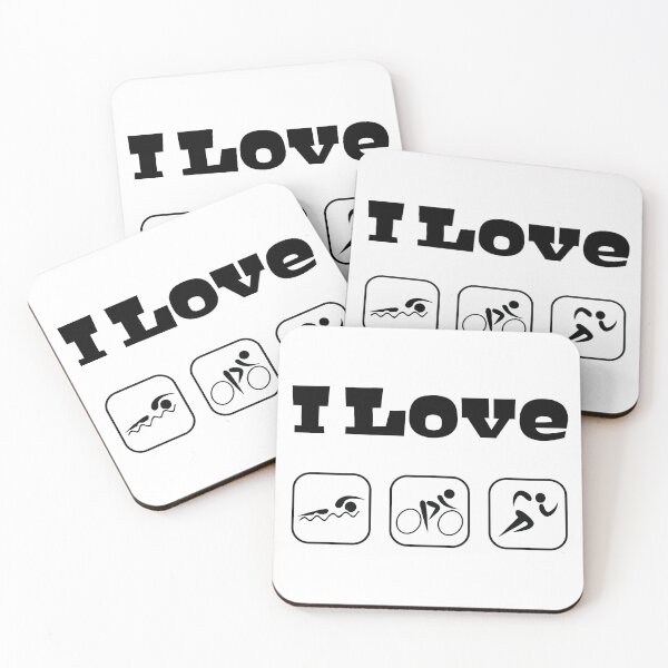 Item preview, I Love Triathlons, Swimming, Cycling, Running designed and sold by 4AllTimes.