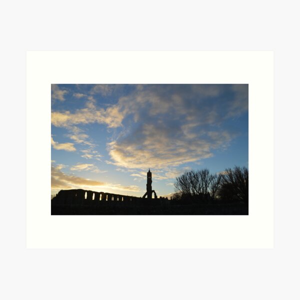 Swirling Clouds Over St Andrews Cathedral Art Print