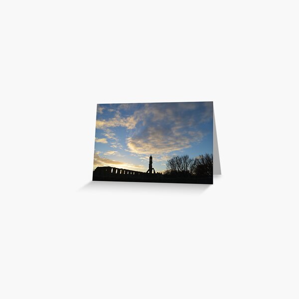 Swirling Clouds Over St Andrews Cathedral Greeting Card