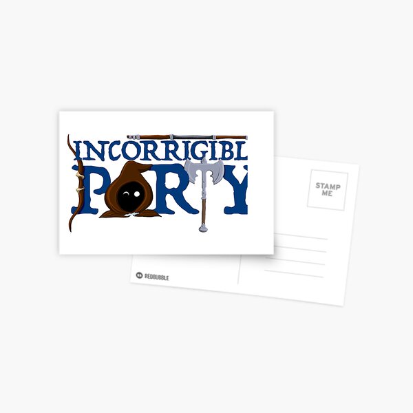 The Incorrigible Party Logo - no outline Postcard
