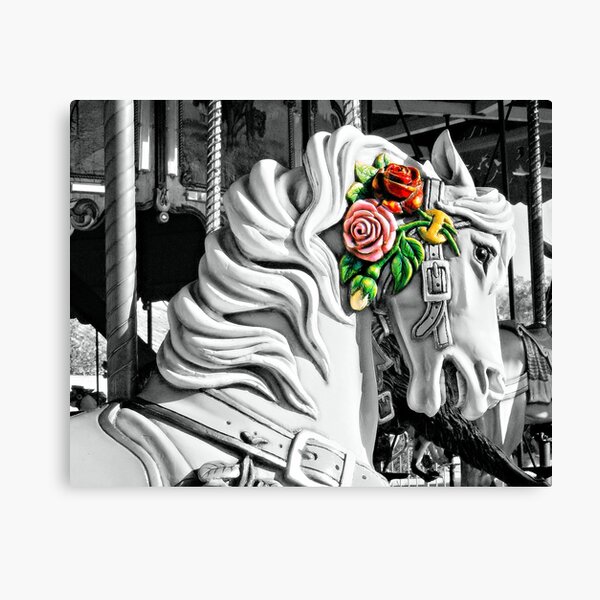 Item preview, Carousel Horse B&W designed and sold by What I See by Dawne.