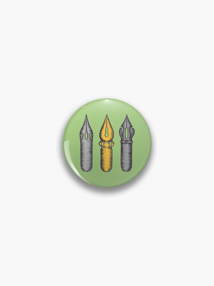 Dip Pen Nibs (Green, Yellow, Grey) Sticker for Sale by illucalliart