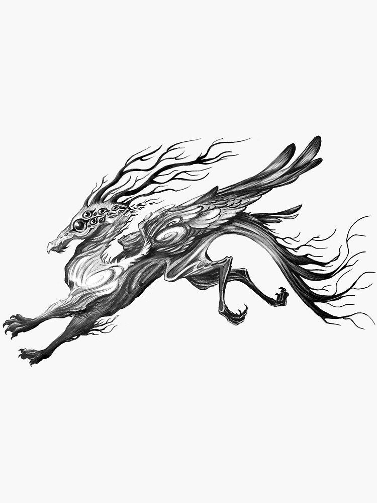Thumbnail 3 von 3, Sticker, Verwunschener Drache designt und verkauft von Koryo-.