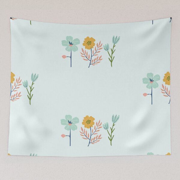 Item preview, Simple Blue Pastel Flowers designed and sold by LamV.
