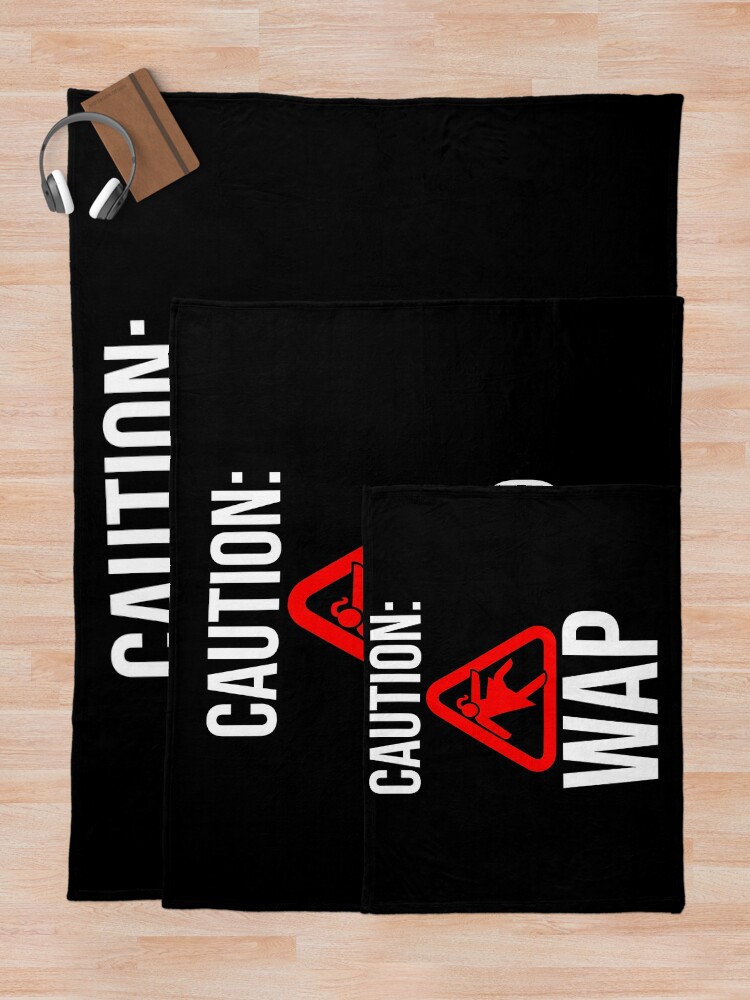 Caution Wap Wet Ass Pussy Slippery Floor Throw Blanket For Sale By Wrestletoys Redbubble 