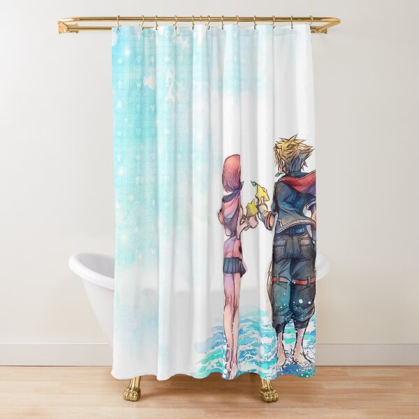 Kingdom Hearts 3 Re:Mind - Title Screen Art Shower Curtain