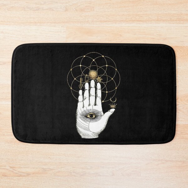 Item preview, Palm With 3rd Eye, Flower of Life, Sun, Moon, Star, Key, Light,Crown designed and sold by ColorfulMystic.