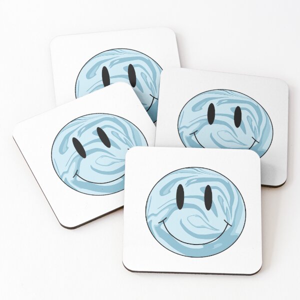 Item preview, Teal Marbeled Smiley face designed and sold by colleenm2.
