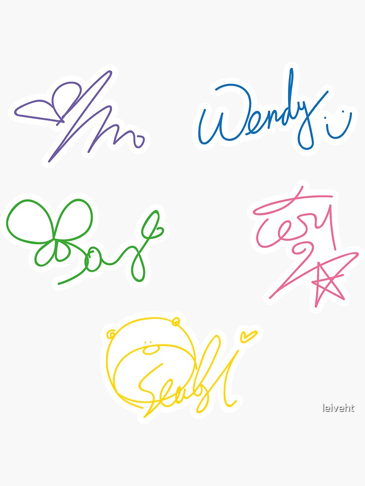 red velvet signatures stickers color ver sticker by