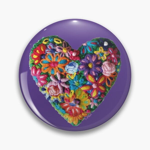 Item preview, corazón EMBROIDERY heart mexican handmade crafts designed and sold by T-Mex.