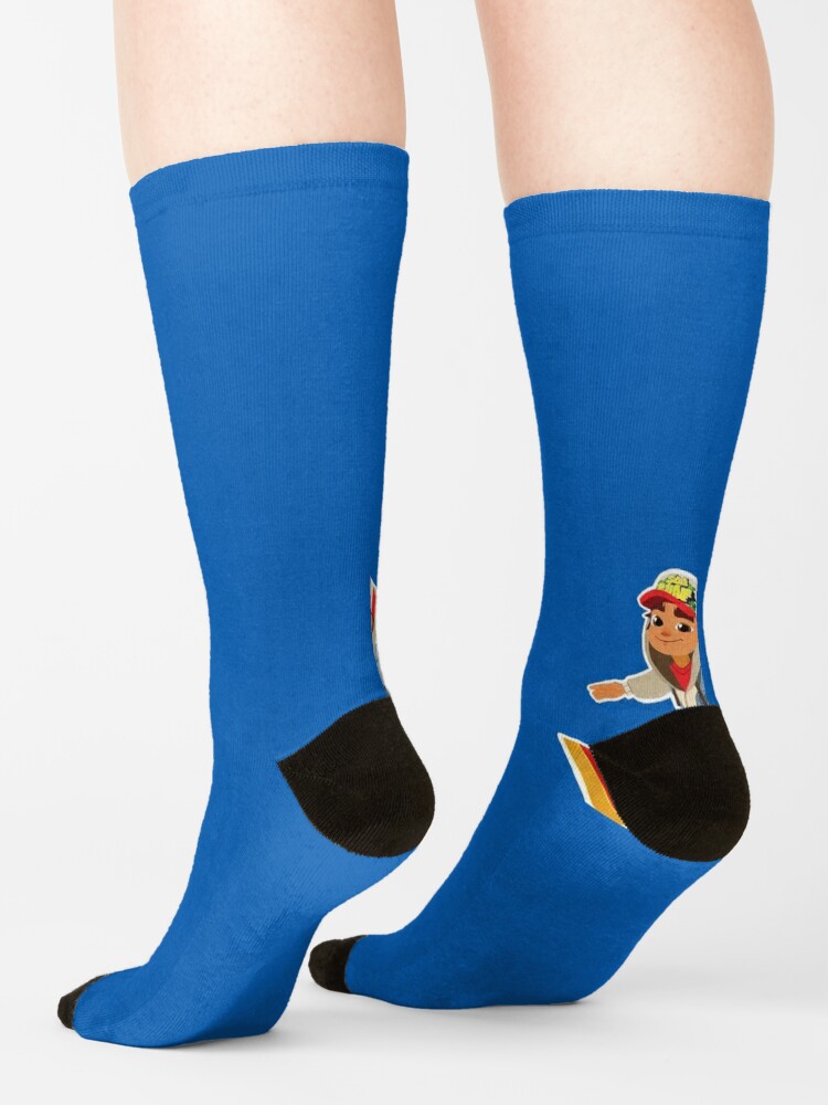 "Jake from Subway Surfers" Socks by stickersby-kate | Redbubble