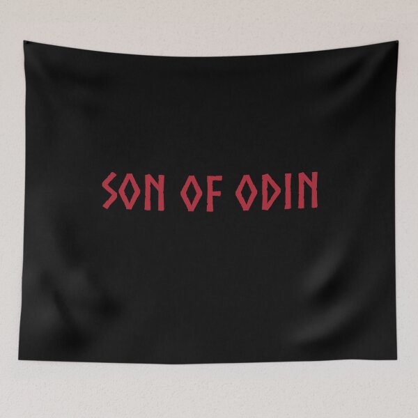 Item preview, Son of Odin Norse Pagan Viking Mythology Red designed and sold by BluePagan.