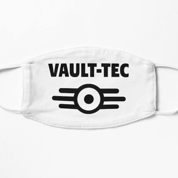 Black Vault Tec Logo Flat Mask