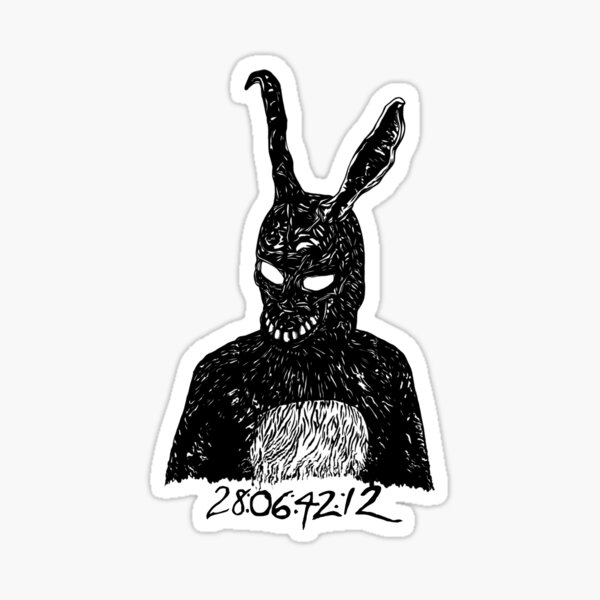 "Donnie Darko frank the rabbit by Mallory Vinson" Sticker by
