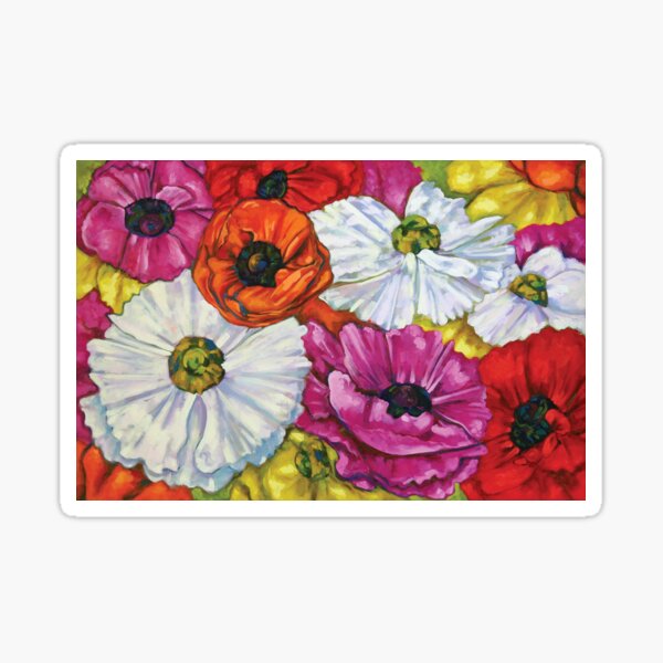 Colorful Ranunculus Buttercup Flowers Sticker