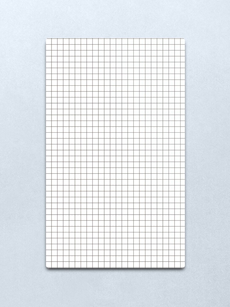 Aesthetic Grid White Metal Print By Heathaze Redbubble