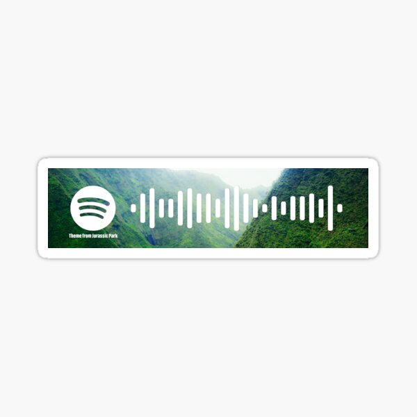 Tema de Jurassic Park - código de Spotify Pegatina