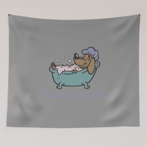 Item preview, Welcome To The Good Life Funny Fun Happy Dog graphic designed and sold by nikkidawn74.