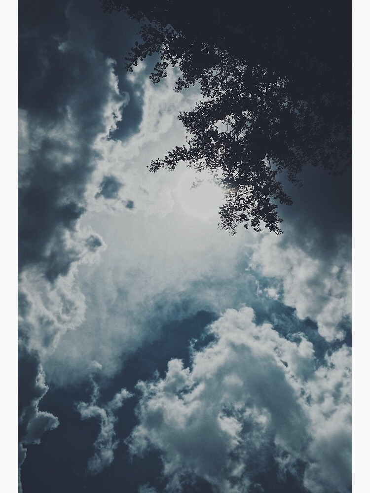 Aesthetic Dark Clouds In The Sky Art Board Print By Hadeelstore Redbubble