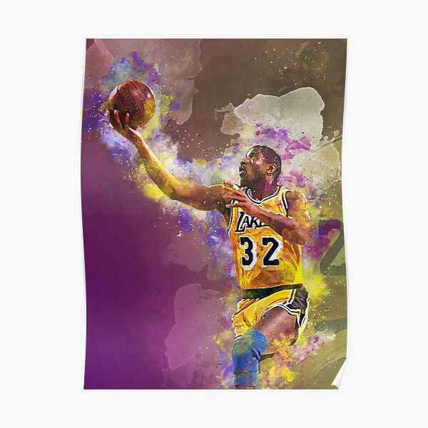 Earvin Magic Johnson Poster - Polygonal Art for Home Decor - Modern Wall  Decoration - Gift for Him (Polygonal, 11x14) : : Home