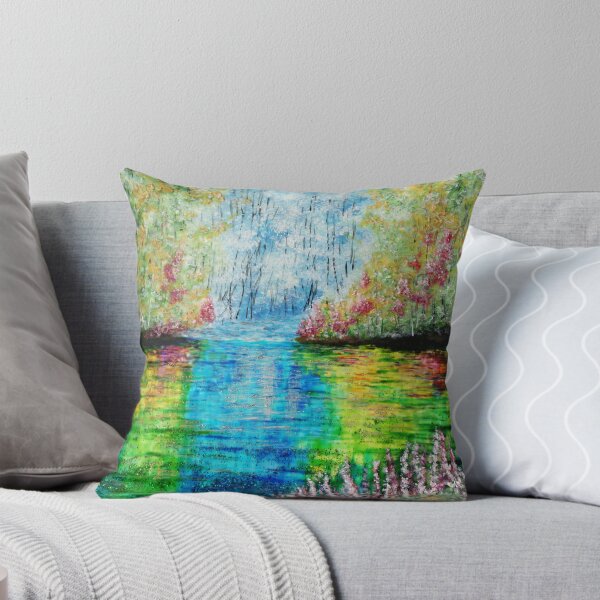 Item preview, Stained Glass The Enchanted Lake designed and sold by MandalaSoul.