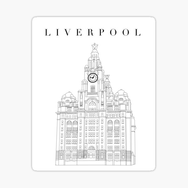 Item preview, Liver Building Liverpool - Outline designed and sold by chloedixonnn.