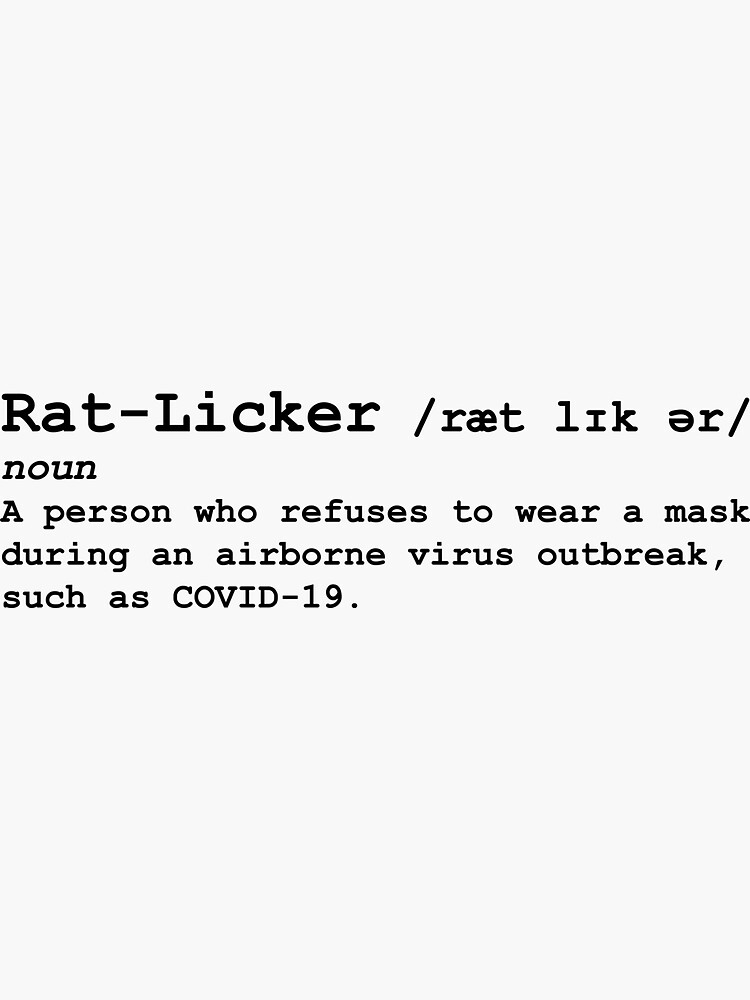 "RatLicker Definition" Sticker for Sale by Blissikins Redbubble