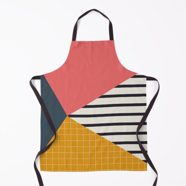 Artikelvorschau, Geometrisch mit Streifen. Rosa und Senf und schwarze und weiße Streifen entworfen und verkauft von Latte Design.