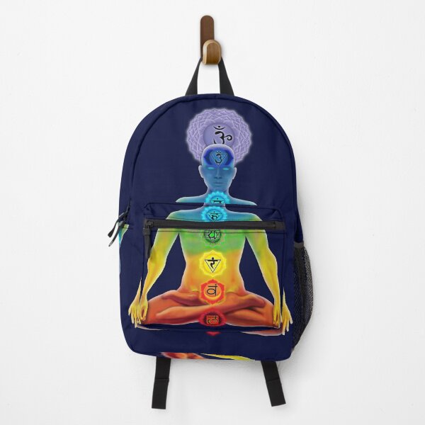 Item preview, The illuminated man with chakras in the lotus position designed and sold by MandalaSoul.