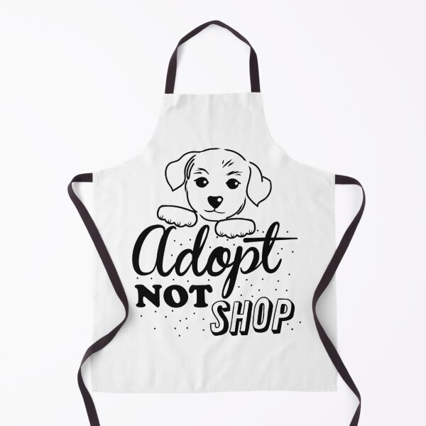 Item preview, Adopt not Shop with cute puppy in black designed and sold by jazzydevil.