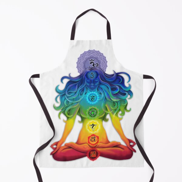 Item preview, The illuminated woman with chakras in the lotus position designed and sold by MandalaSoul.