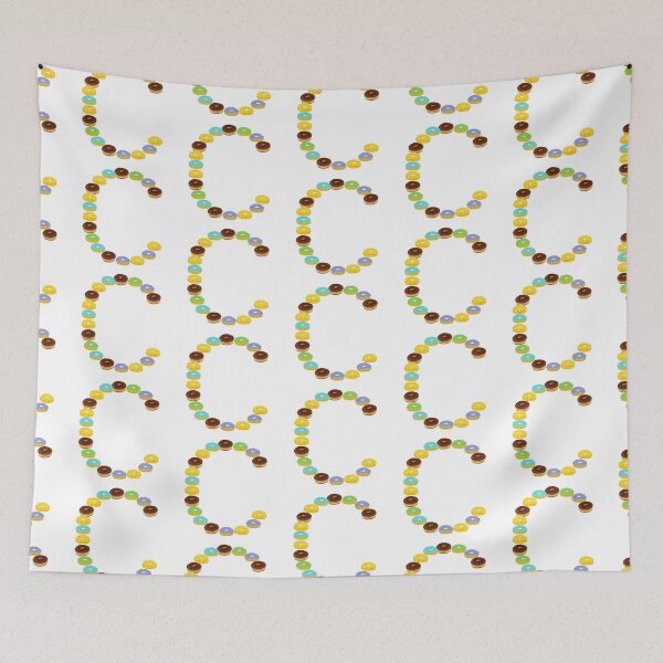 Item preview, COLORFUL DONUT ALPHABET CAPITAL LETTER C designed and sold by LiveAndGlow.