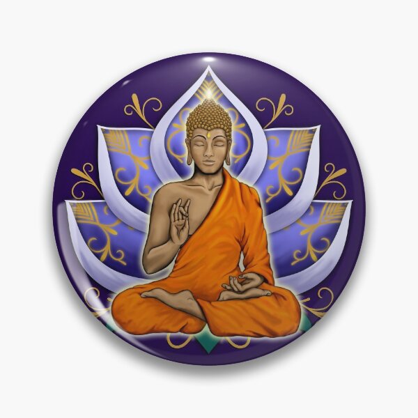 Artikelvorschau, Abhaya Mudra Buddha mit Violet Lotus Flower entworfen und verkauft von MandalaSoul.