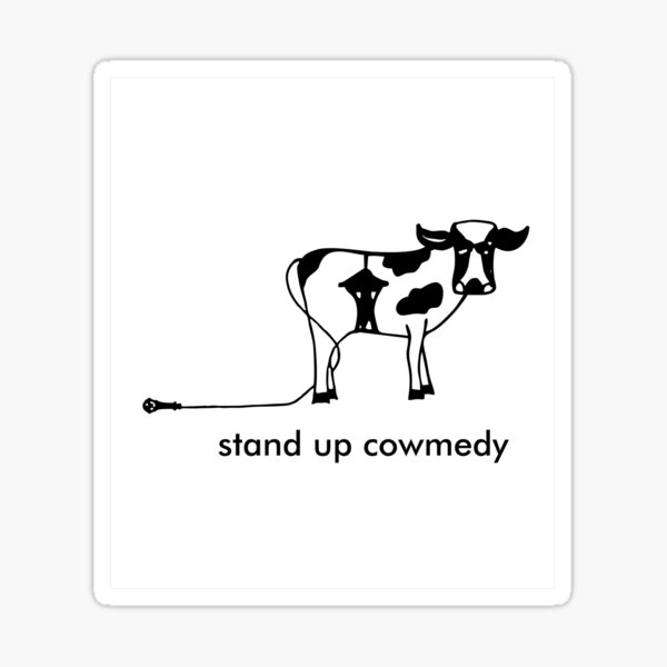 Vista previa del artículo con la obra «stand-up cowmedy seattle», diseñado y vendido por mooyorktees.