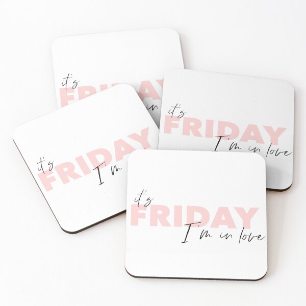 Item preview, It’s Friday I’m In Love pink cute typography  designed and sold by doseofsoph.