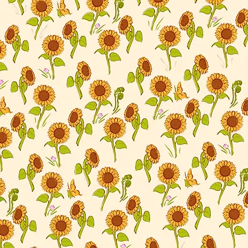 Artwork thumbnail, Colored sunflower patch pattern  by RivendellsArt