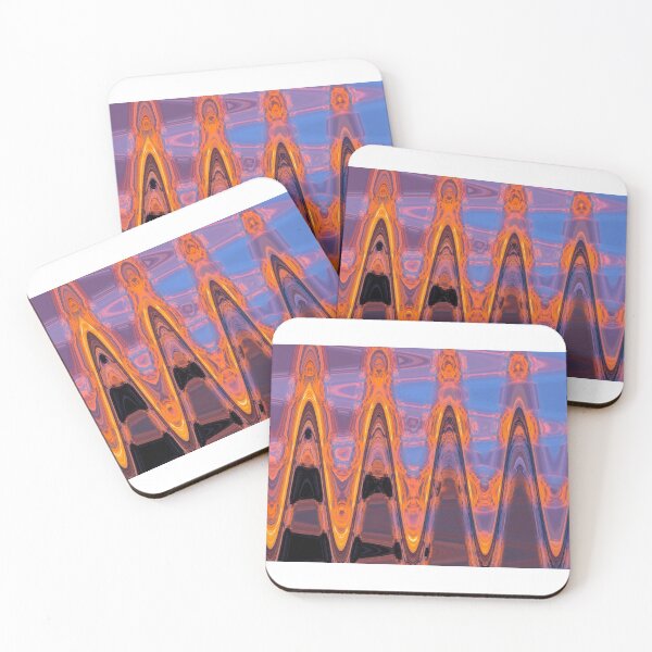 Item preview, Sinewave Beach sunset colours abstract designed and sold by Images by Chris de Blank.