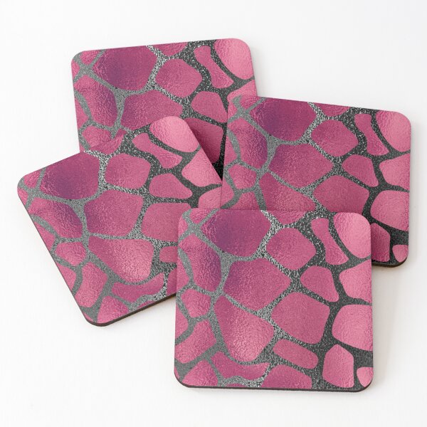 Artikelvorschau, Magenta Giraffe Ledermuster entworfen und verkauft von Printedarts.