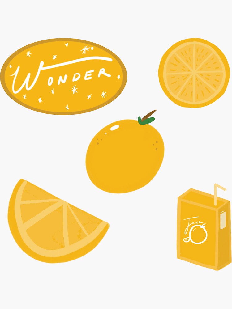 "Orange Aesthetic Pack" Sticker for Sale by kiestak Redbubble