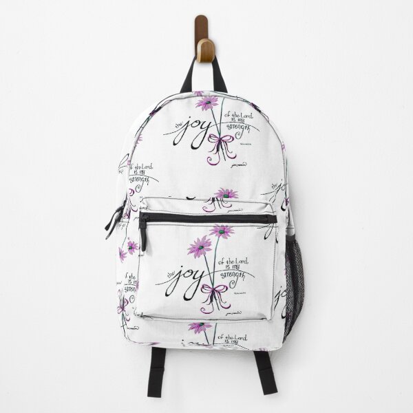 The Joy of the Lord is my Strength (pink) Backpack