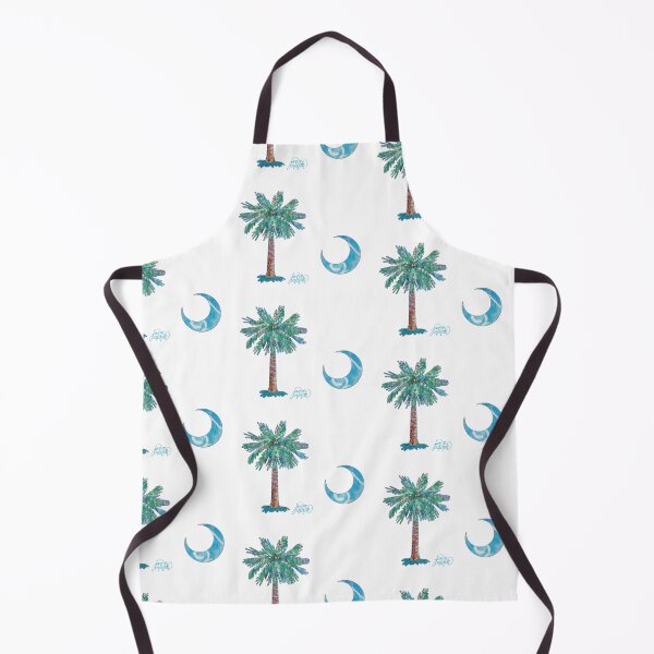 Palmetto Tree and Moon by Jan Marvin Apron