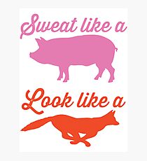 Sweat Like A Pig Look Like A Fox Photographic Print