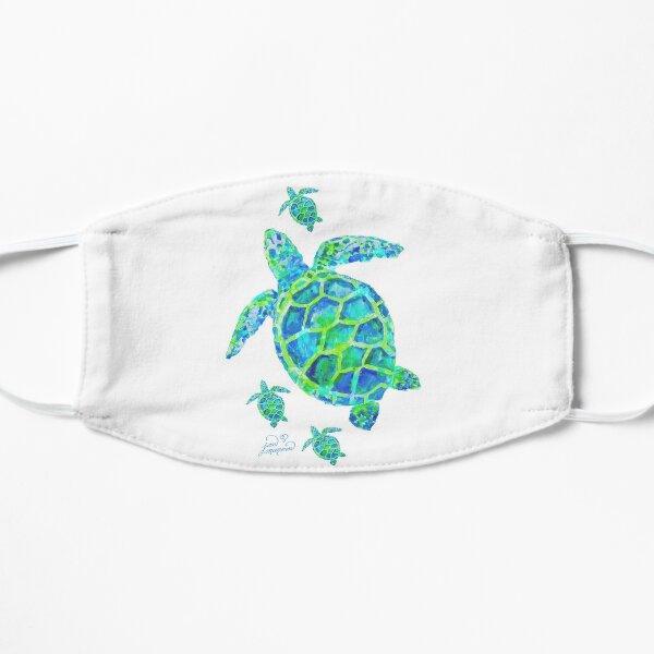 Sea Turtle with babies Flat Mask