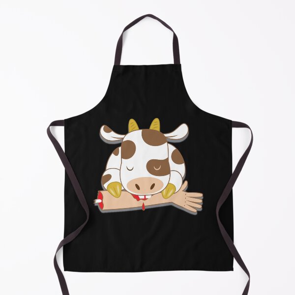 Item preview, Cow eating a human hand (VEGAN VEGETARIAN revenge) designed and sold by jazzydevil.