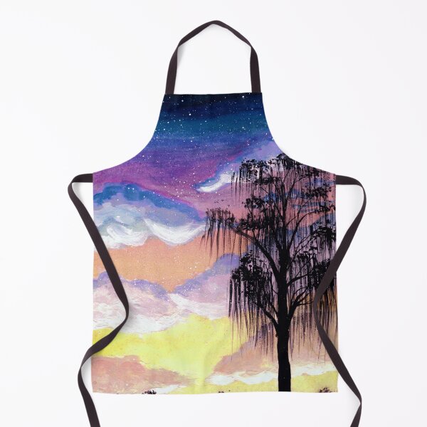 Item preview, Vibrant Willow Sunset Watercolor/Gouache Painting designed and sold by Gillzybean.